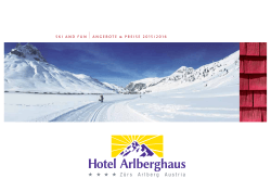 Arlberghaus Winterpreisliste 2015/16