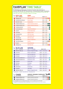 FAHRPLAN* TIME TABLE*