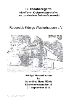Ruderclub Königs Wusterhausen e.V. 32. Staaberegatta