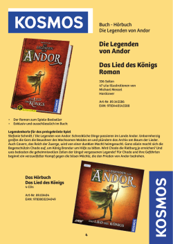 Die Legenden von Andor Das Lied des Königs Roman