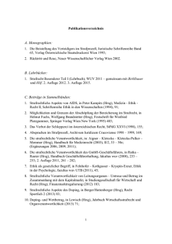 C. Beitr&auml;ge in Sammelb&auml;nden - Institut f&uuml;r Strafrecht und Kriminologie
