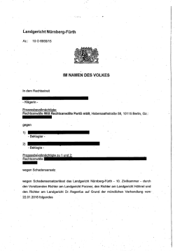 IM NAMEN DES VOLKES - Witt Rechtsanw&auml;lte