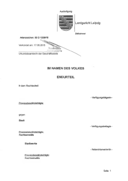 IM NAMEN DES VOLKES ENDURTEIL