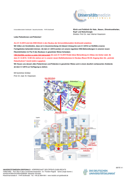 Informationen zum Umzug der HNO