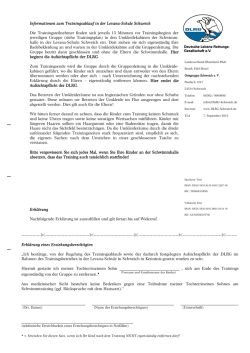 Information zum Trainingsablauf Levana