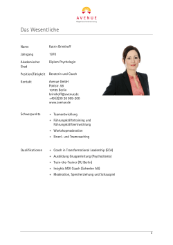 Profil Katrin Brinkhoff - Avenue Organisationsberatung