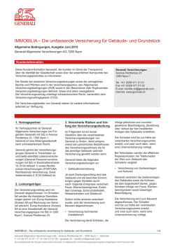 IMMOBILIA &ndash; Die umfassende Versicherung f&uuml;r Geb&auml;ude