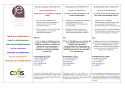 Appel aux multiplicateurs Opruff un Multiplikatoren Aufruf an