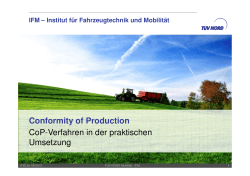 Conformity of Production CoP-Verfahren in der