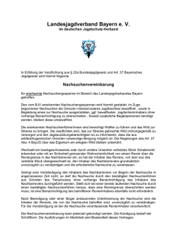 Grunds&auml;tze zur Nachsuchenvereinbarung des BJV