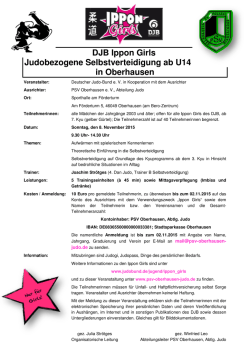 Ippon Girls Lehrgang Oberhausen - Deutscher Judo-Bund