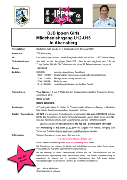 DJB Ippon Girls M&auml;dchenlehrgang U12-U15 in Abensberg