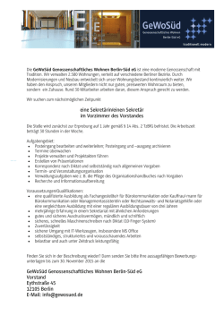 eine Sekret&auml;rin/einen Sekret&auml;r im Vorzimmer des Vorstandes