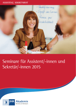 Seminare für Assistent/-innen und Sekretär/