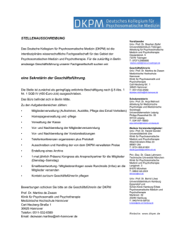 eine Sekret&auml;rin der Gesch&auml;ftsf&uuml;hrung.