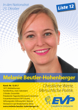 Wahlflyer NRW 2011 - Melanie Beutler