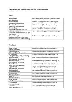 E-Mail Verteilerliste  - Barmherzige Br&uuml;der Straubing