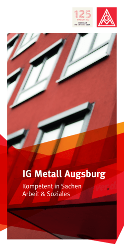 Flyer der IG Metall Augsburg