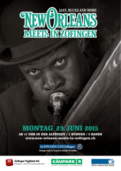MONTAG 29. JUNI 2015