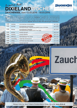 Dixieland Woche in Zauchensee Zauchensee swingt zu den
