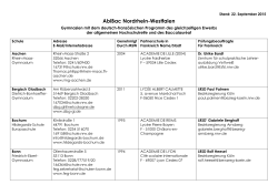 AbiBac-Schulen und Prüfungsbeauftragte