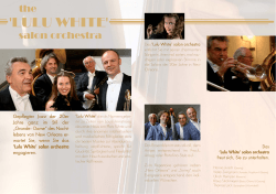 Lulu White Flyer pdf - The Lulu White Salon Orchestra