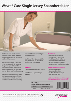 Wewa® Care Single Jersey Spannbettlaken