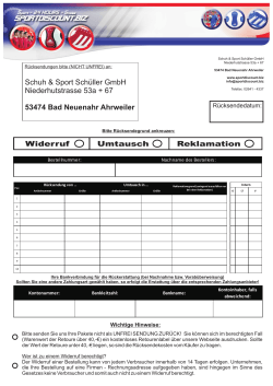 Schuh & Sport Schüller GmbH Niederhutstrasse 53a +