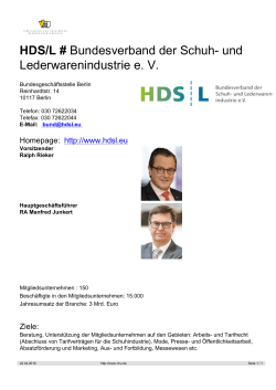 HDS/L # Bundesverband der Schuh- und