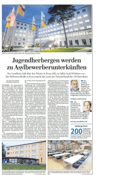 Jugendherbergen werden zu Asylbewerberunterkünften