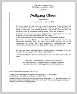 Wolfgang Ohrem