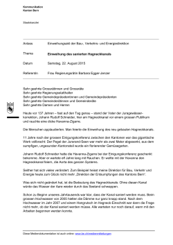 Grusswort Frau Regierungsr&auml;tin Barbara Egger-Jenzer