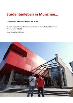 Student life in Munich: our experience