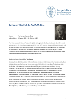 CV Paul Dirac