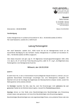 Ladung Parteiengehör
