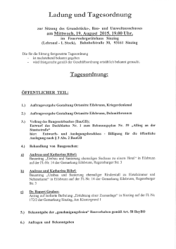 Ladung und Tagesordnung