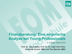 Finanzberatung: Eine empirische Analyse bei Young