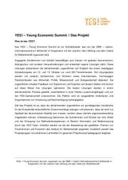 YES! – Young Economic Summit // Das Projekt