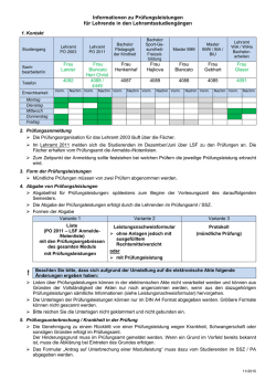 Handreichung zur Pr&uuml;fungsorganisation (Lehrende)