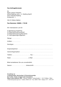 Fax-Anfrageformular An Rhön-Leinen-Industrie Alfred Nüdling vorm