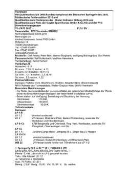 Ausschreibung Sommerturnier 2016