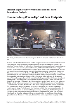 Donnerndes &bdquo;Warm-Up&ldquo; auf dem Festplatz