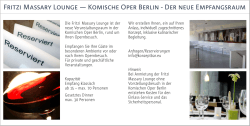 Fritzi Massary Lounge — Komische Oper Berlin - Der