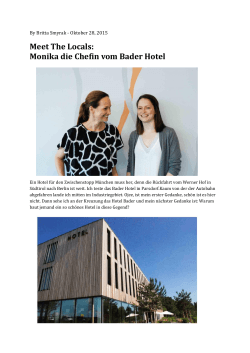 Looping - Meet the Locals: Monika die Chefin vom Bader Hotel