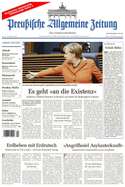 Folge 44 vom 30.10.2015 - Archiv Preussische Allgemeine Zeitung