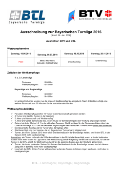 Ausschreibung - Bayerischer Turnverband
