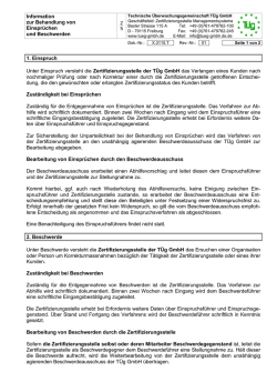Information Einspruch Beschwerde