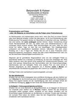 Prokarstination und Fristen - Rechtsanwalt Bielefeld | Betzendahl