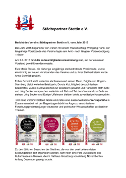 Bericht StaedtepartnerStettin2015