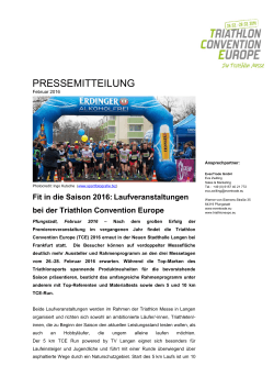 pressemitteilung - Triathlon Convention Europe